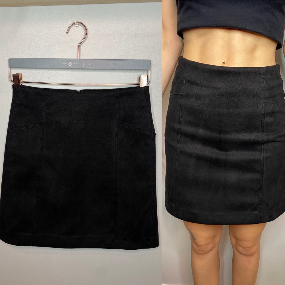LOFT Faux Suede Skirt